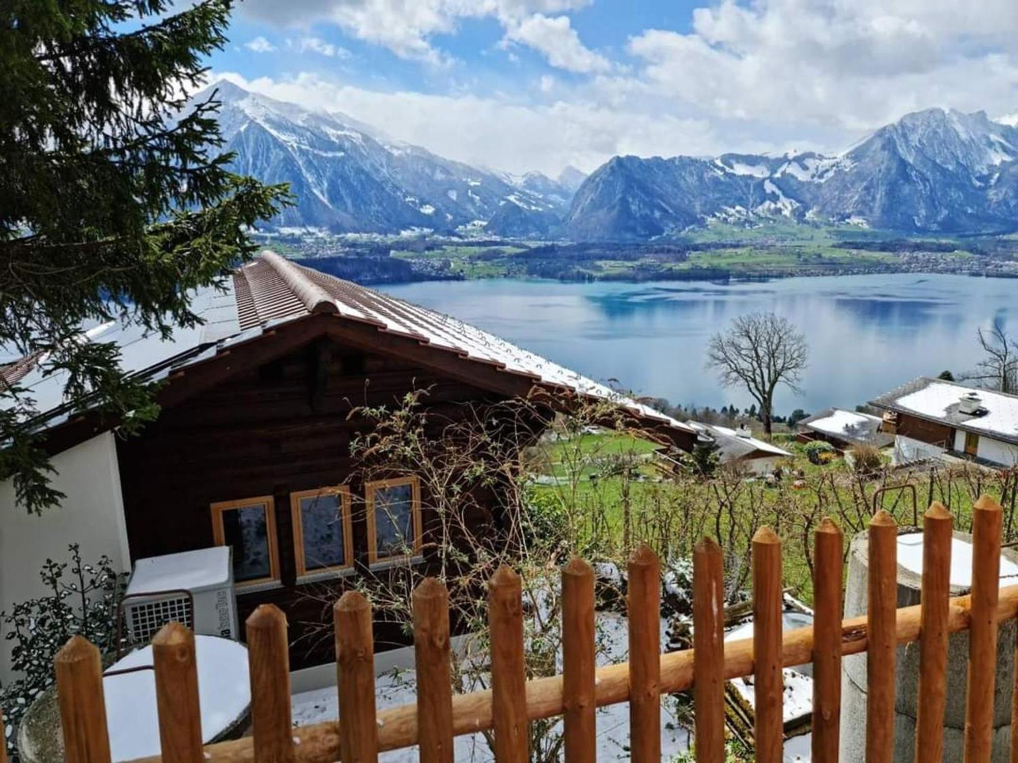Chalet With View Of The Mountains And The Thun Lake Sigriswil Kültér fotó