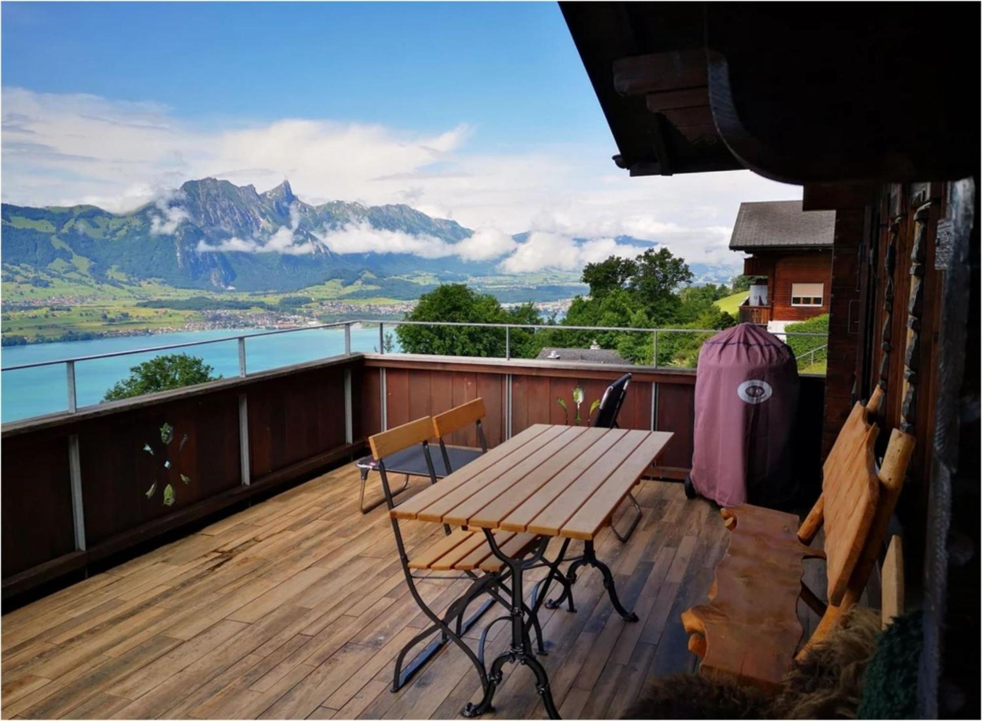 Chalet With View Of The Mountains And The Thun Lake Sigriswil Kültér fotó